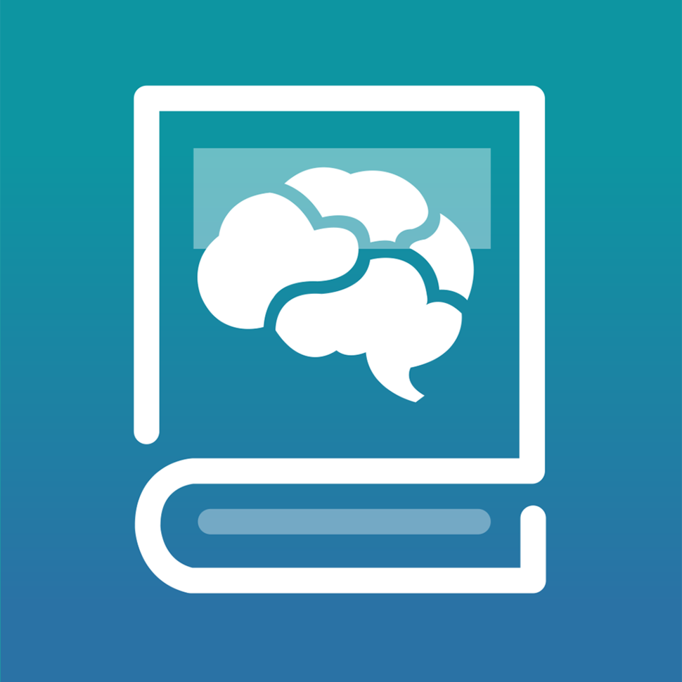 The My STORI app logo, which is an icon of a book with a brain in the middle