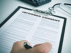 Clinical trial informed consent form.