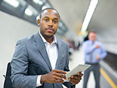 Man Waiting for Train