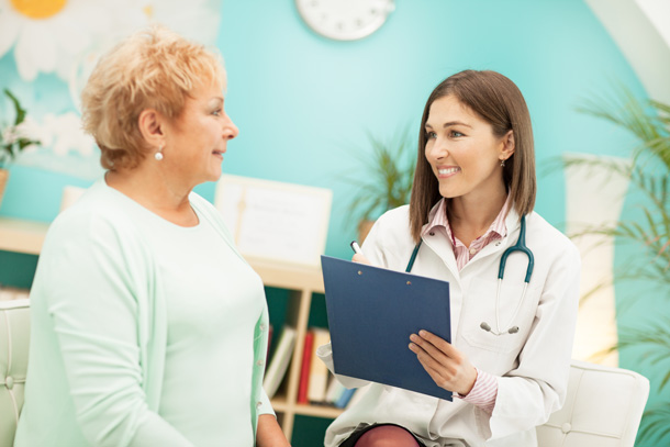 doctor and patient, talking