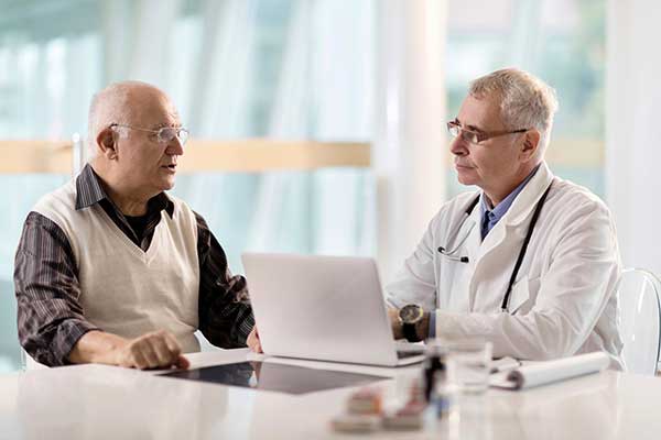 Senior patient having an appointment at doctor's office