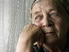 Sad Woman Looking Out Window