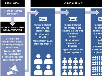 Steps involved in drug development and approval process by the Food and Drug Administration