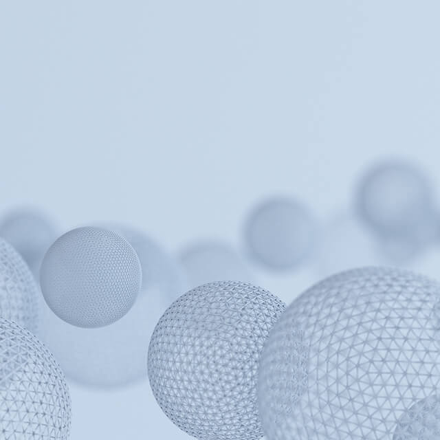 Light blue 3D nano molecular structures.