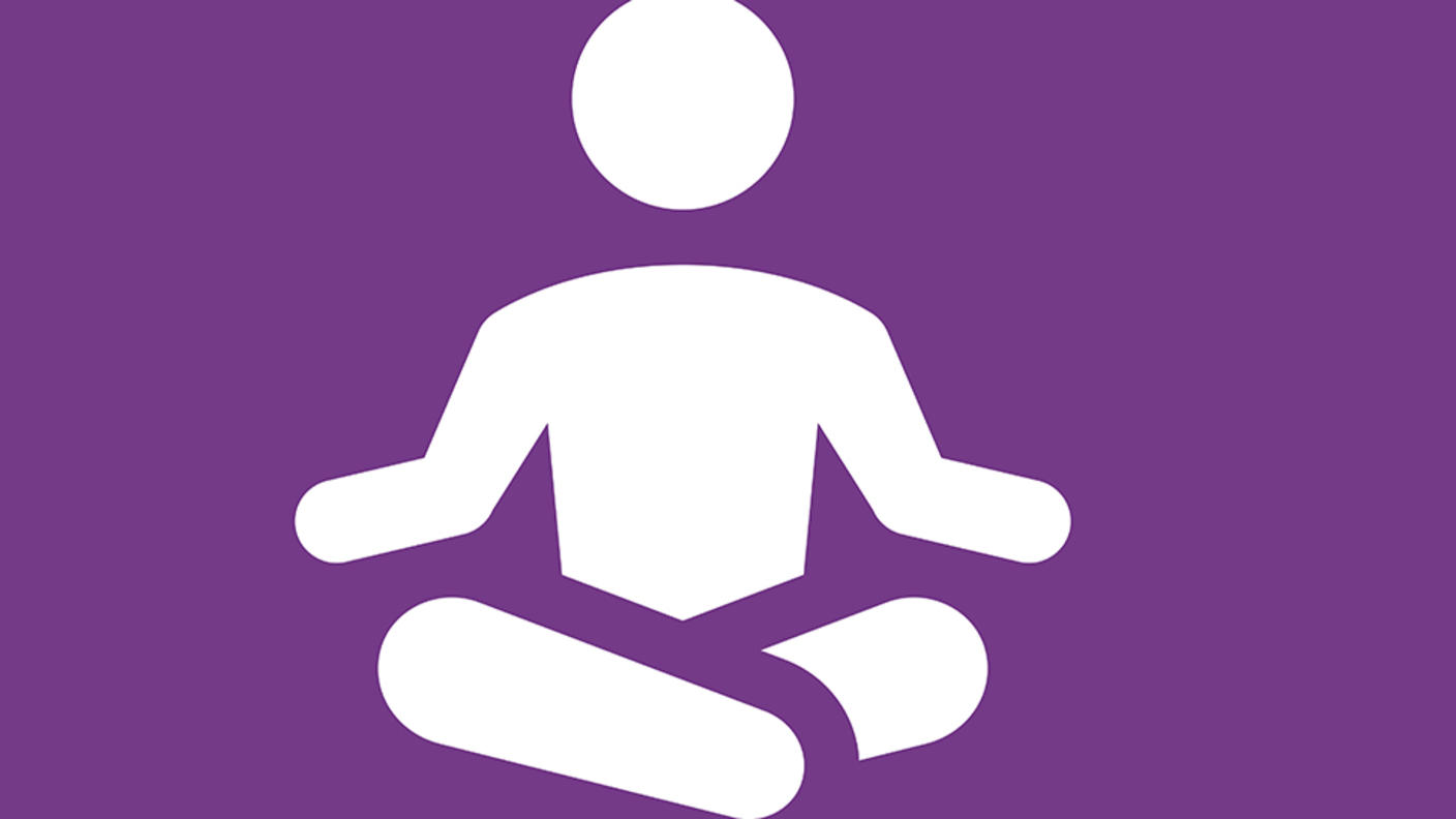 Icon of a person in a seated yoga pose