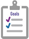 Clipboard icon with the word "Goals"