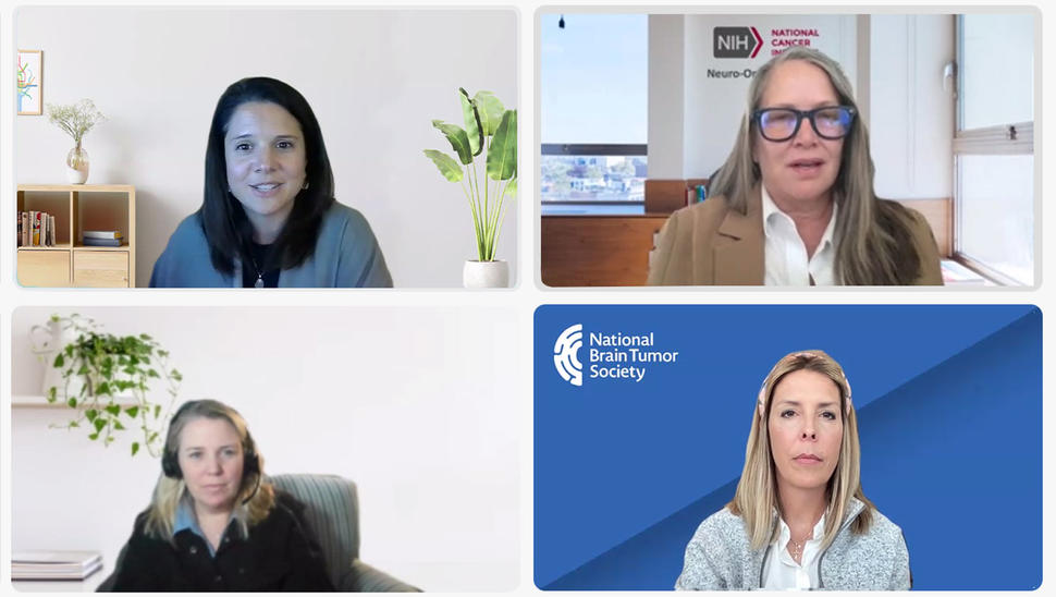 Screenshot of Webex thumbnails showing Michelle Mollica, Terri Armstrong, Emily Tonorezos, and Kim Wallgren