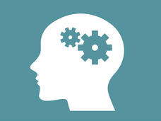 Head with gears icon