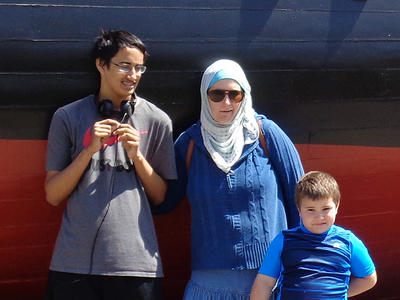 Giselle with her two sons