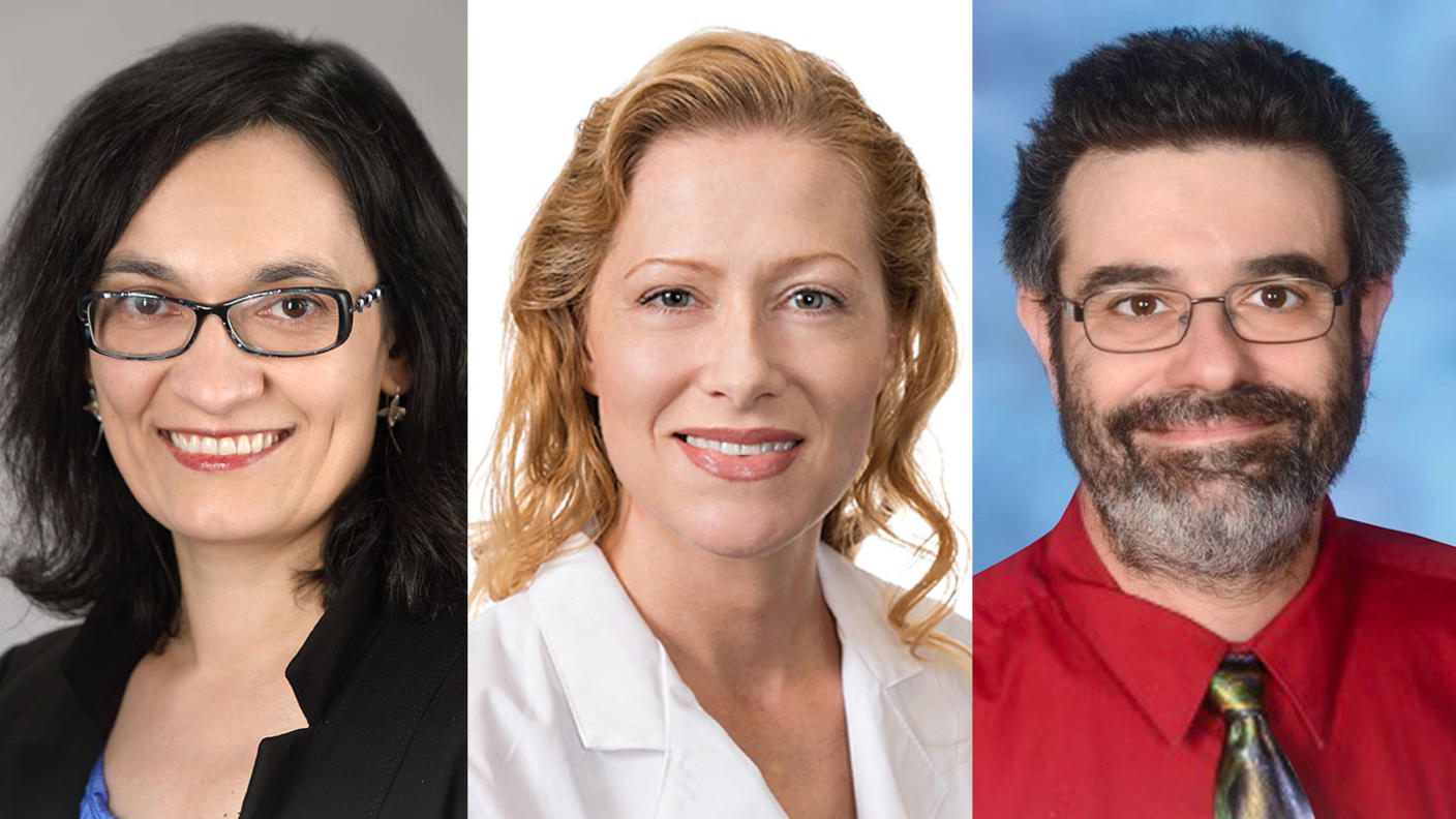 Three images next to one another: One of Marta Penas-Prado, one of Erin Dunbar, and one of Adam Cohen