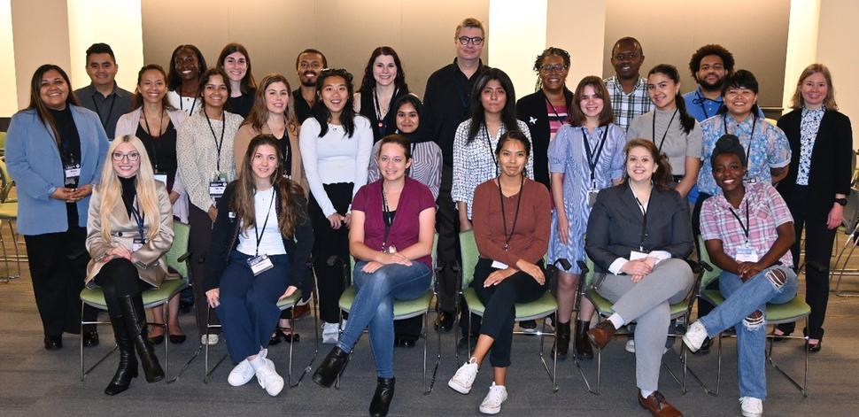 iCURE scholars from Cohorts 5–7 and one former Cohort 1 scholar engage in activities to learn about one another.