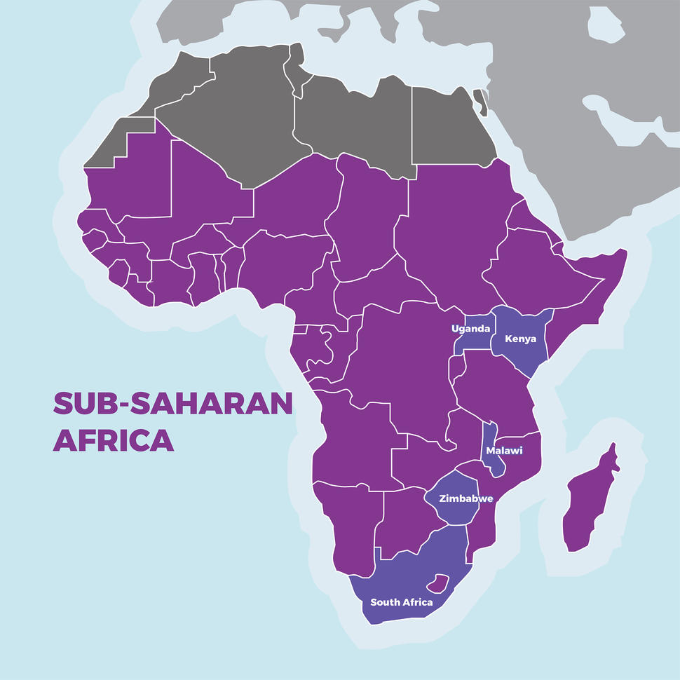 Map of Sub-Saharan Africa