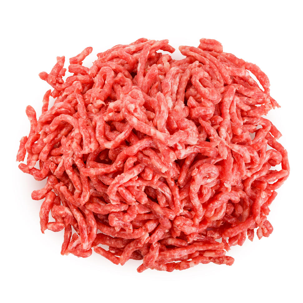 A picture of a mound of ground beef