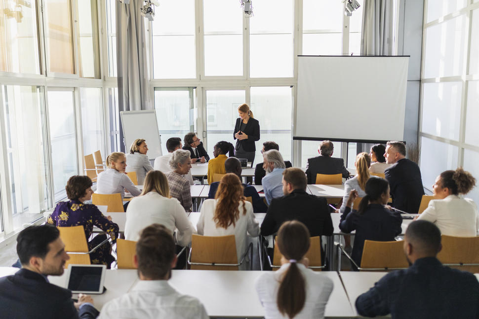 Group of individuals in classroom