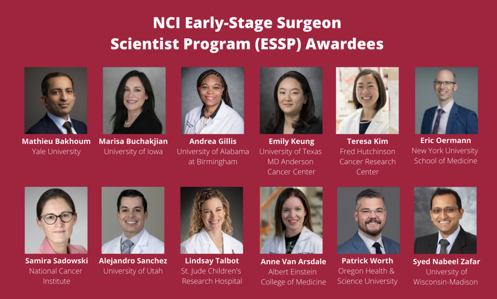 2022 Early-Stage Surgeon Scientist Program Cohort