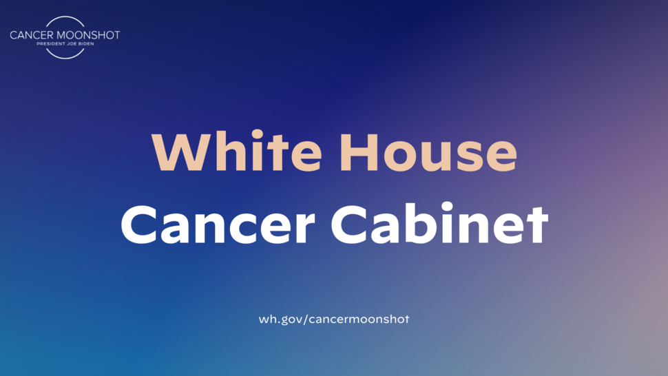 Cancer Moonshot: White House Cancer Cabinet