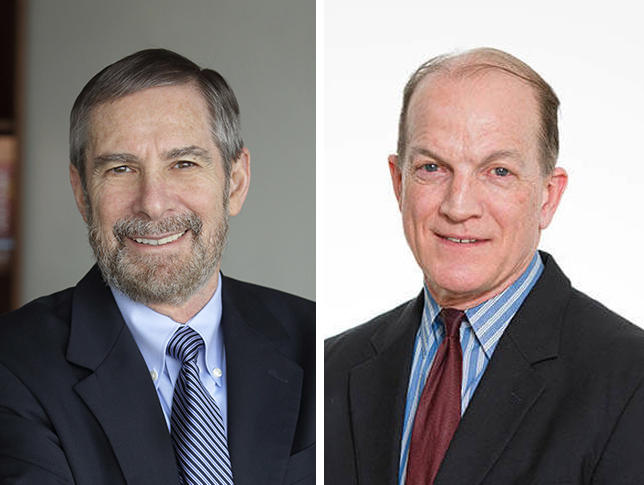 Headshot of Dr. Douglas R. Lowy on the left and Patrick McGarey on the right