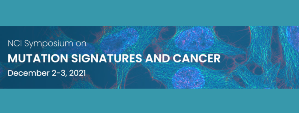 NCI Symposium on Mutation Signatures and Cancer, December 2-3, 2021 overlaying cancer cells