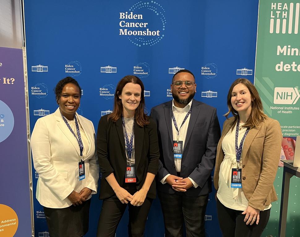 Dr. Leeya Pinder, Dr. Danielle Carnival, Dr. Marvin Langston, and Dr. Laurie McLouth at the White House Demo Day event.