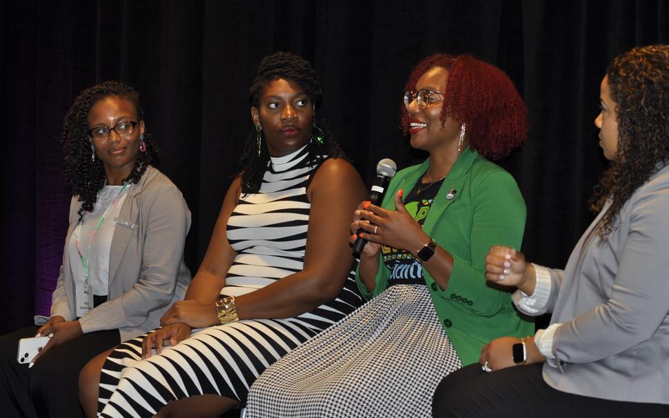 Black Cancer Researchers members presenting at 2023 STEMNoire