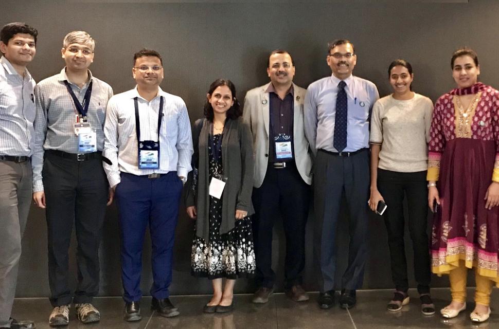 A 2017 group photo of researchers from India and NCI's Dr. Nirali Shah