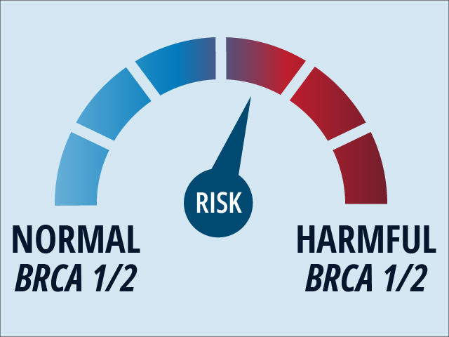 A conceptual image of a "risk dial" with the dial pointing toward the "harmful" side. 