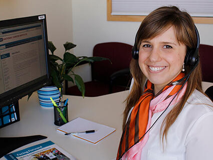 A female CIS information specialist.