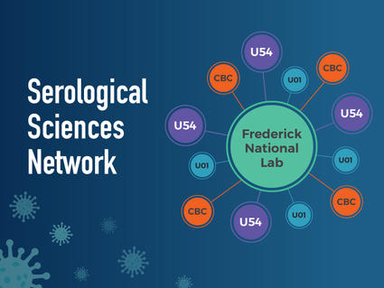 Serological Sciences Network with graphic representing a network surrounding Frederick National Lab