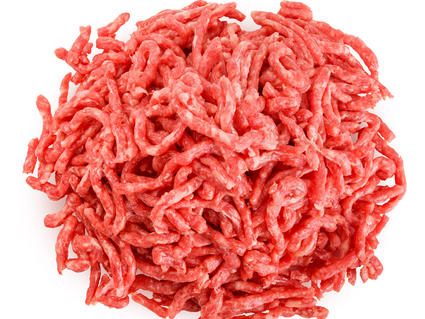 A picture of a mound of ground beef