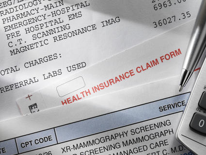 Photo of a health insurance statement