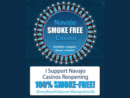 A flyer in support of smoke-free casinos on Navajo Nation lands