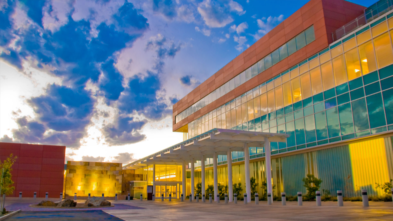 Building shot of University of New Mexico Comprehensive Cancer Center