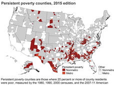 Persistent Poverty Counties, 2015 Edition Map