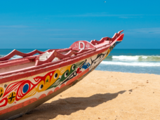 Fishing boat on the coast of west Africa.