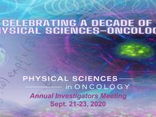 2020 PS-ON Meeting banner to celebrate a decade of physical sciences-oncology!