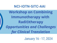 NCI-IOTN-SITC-AAI Workshop on Combining Immunotherapy with  Radiotherapy Opportunities and Challenges for Clinical Translation; January 16 - 17, 2024; image of antibodies