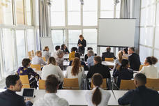 group of people in a classroom