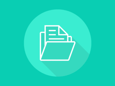 Icon of a document in a folder