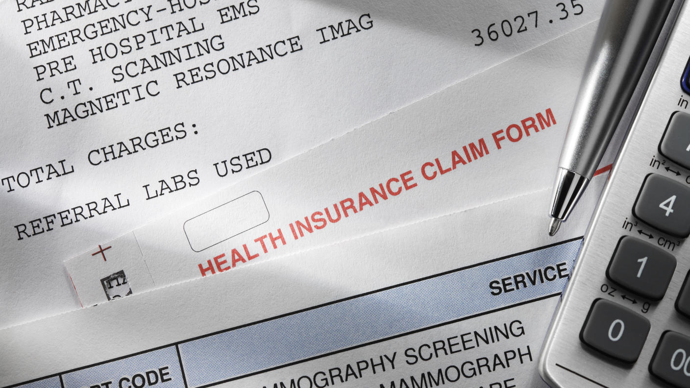 Photo of a health insurance statement
