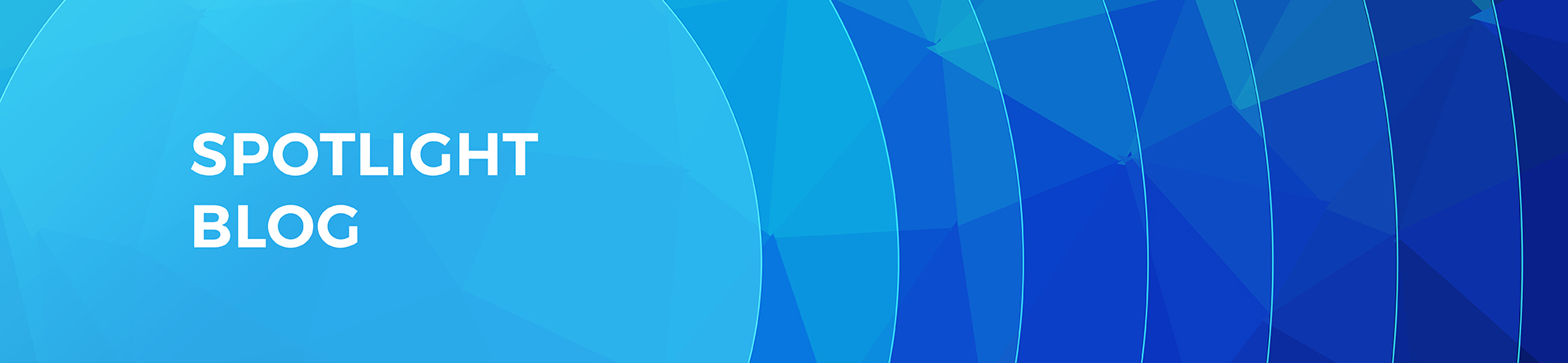 Concentric circles move outward from the words Spotlight Blog.