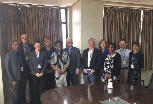 Group photo of the CGH AORTIC team with Minister Gashumba and other members.