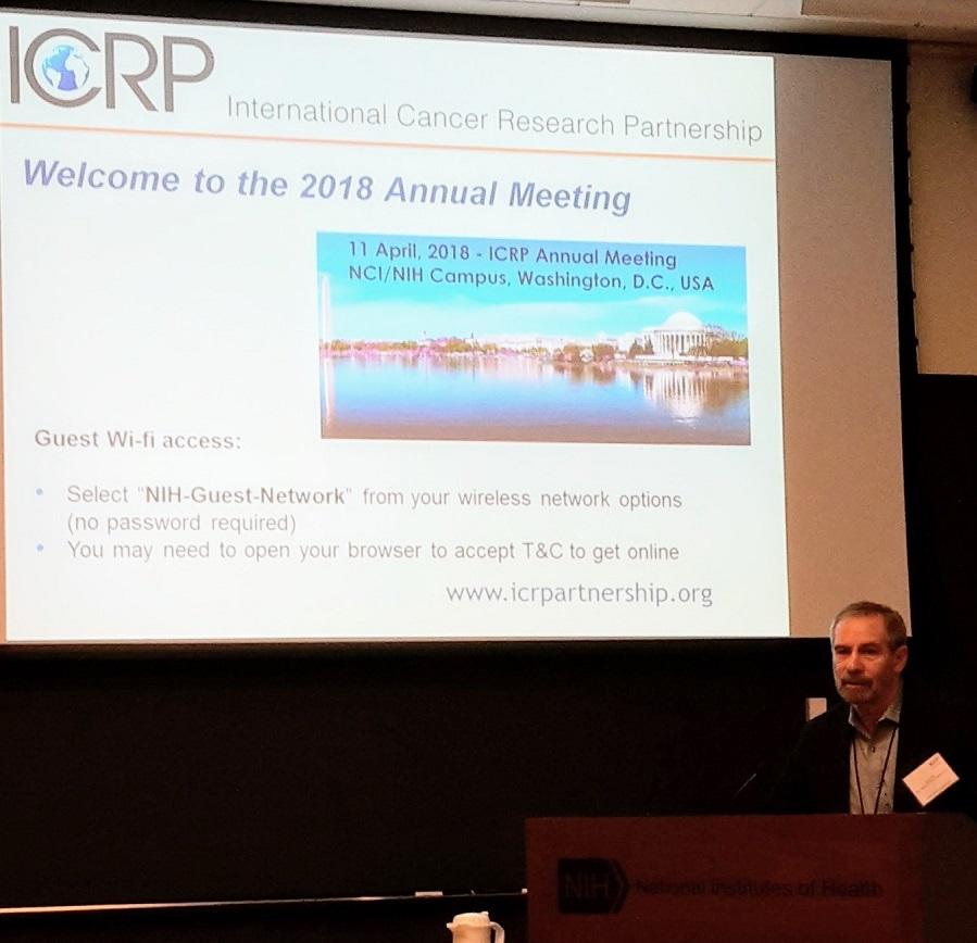Dr. Doug Lowy presenting at ICRP.