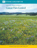 Cover image for a publication by the National Cancer Institute titled "Cancer Pain Control: Support for People with Cancer." The background features a scenic field of wildflowers with rolling hills and a clear sky.