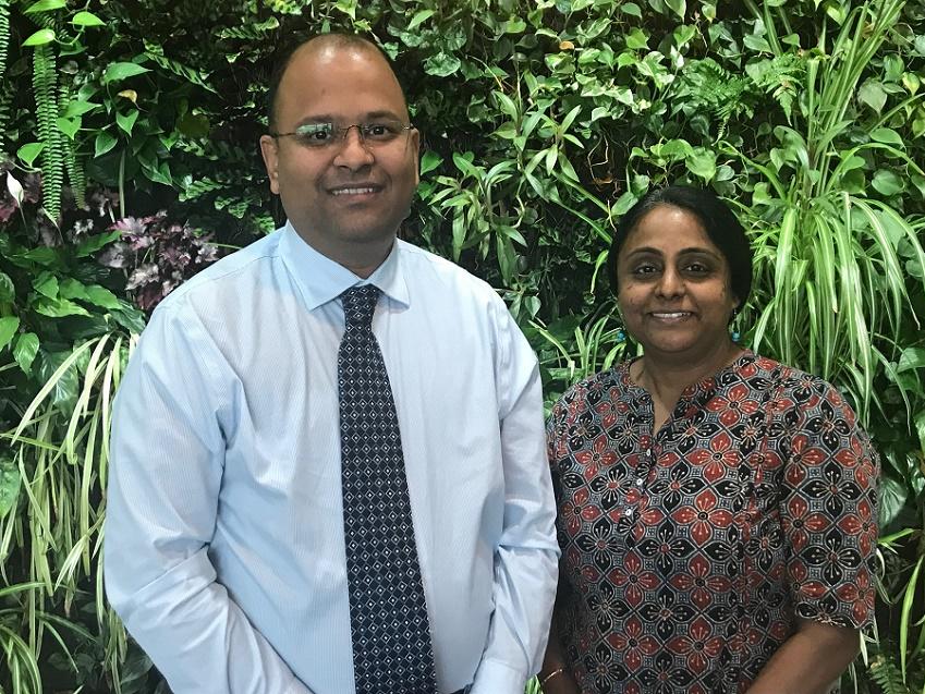Photo of Drs. Sudha Sivaram and Vikrant Sahasrabuddhe of Center for Global Health.