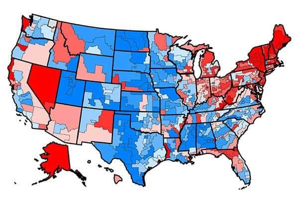 US map showing bladder cancer mortality rates among white women by state