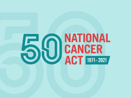 Text graphic for 50th anniversary of the National Cancer Act