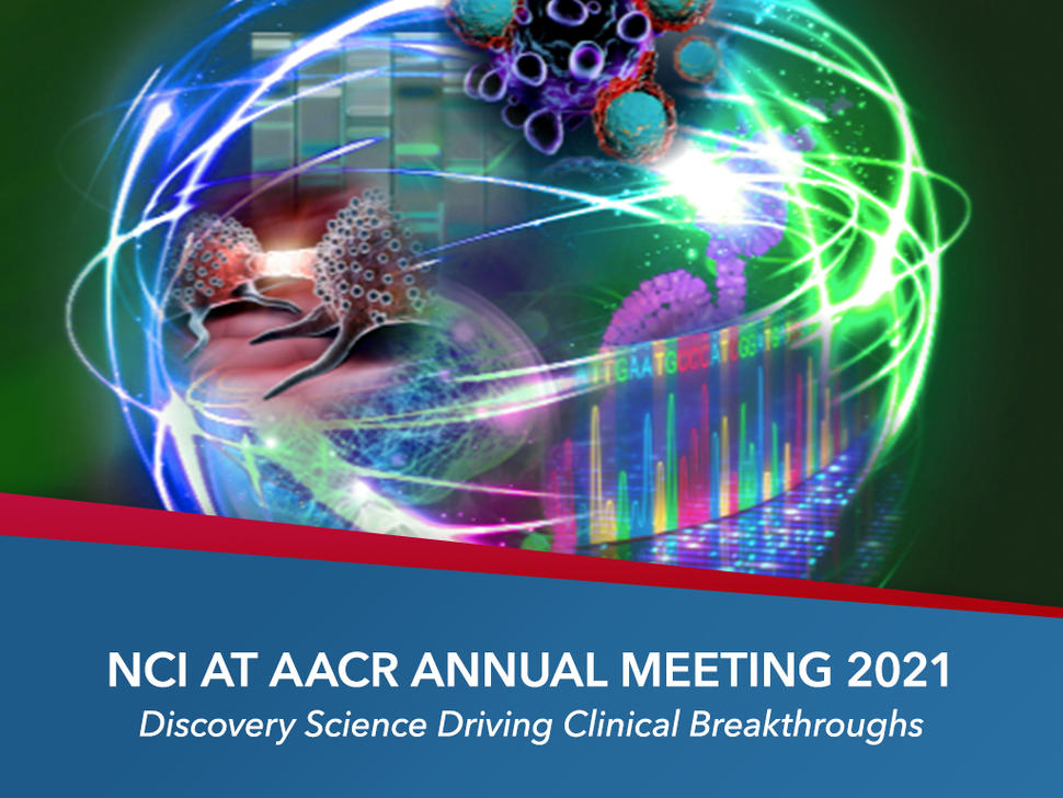 NCI at AACR Annual Meeting 2021 Cover. Discovery Science Driving Clinical Breakthroughs.
