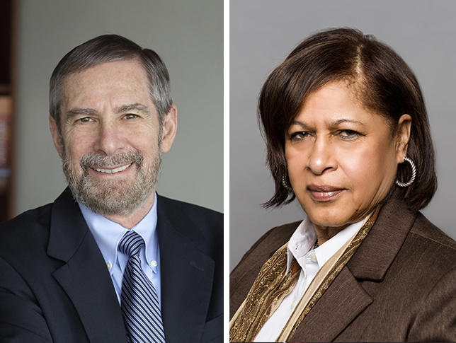 Side-by-side headshots of Dr. Doug Lowy and Dr. Sanya Springfield