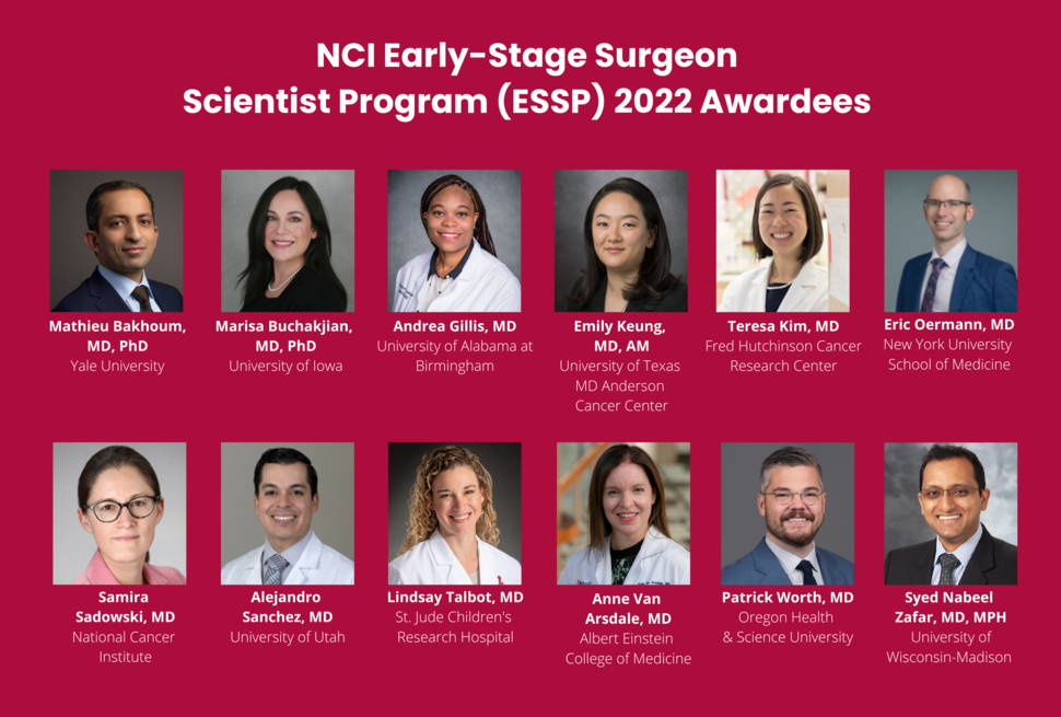 2022 Early-Stage Surgeon Scientist Program Cohort