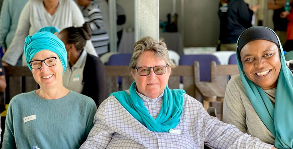 Drs. Louise Kuhn and Rakiya Saidu with Lyn Denny